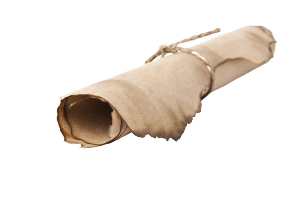 An old scroll on white background - Photo, Image