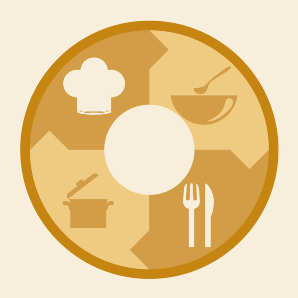 Дизайн иконок меню и ресторанов
 - Вектор,изображение