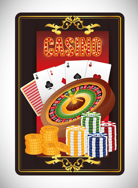 Design von Casino-Symbolen - Vektor, Bild