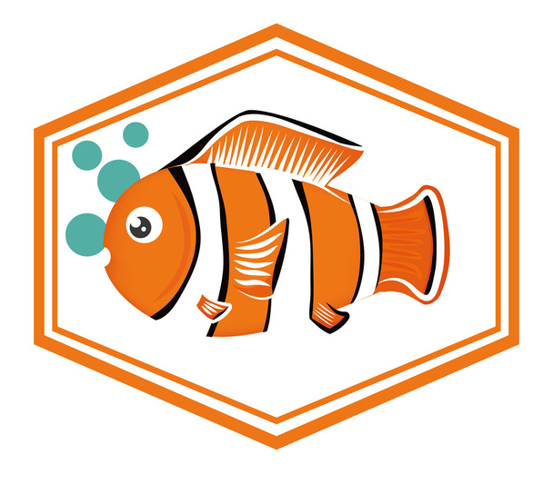 Diseño de iconos de pescado
 - Vector, Imagen