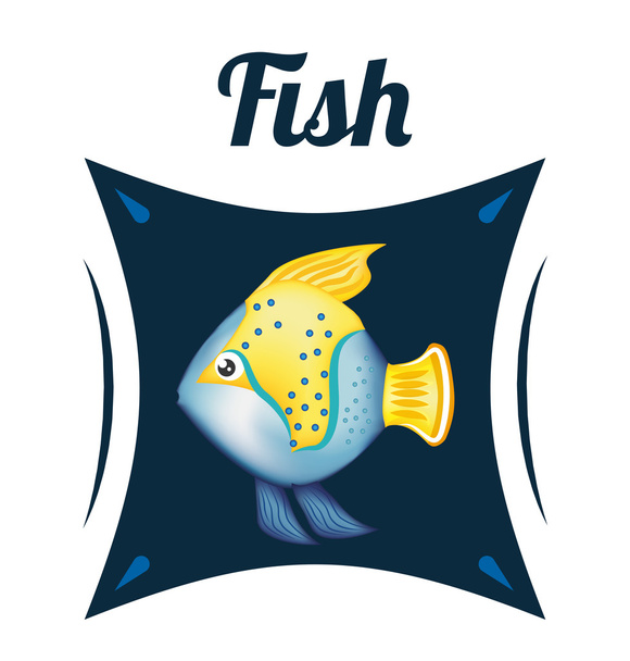 Projektowanie ikony ryb - Wektor, obraz