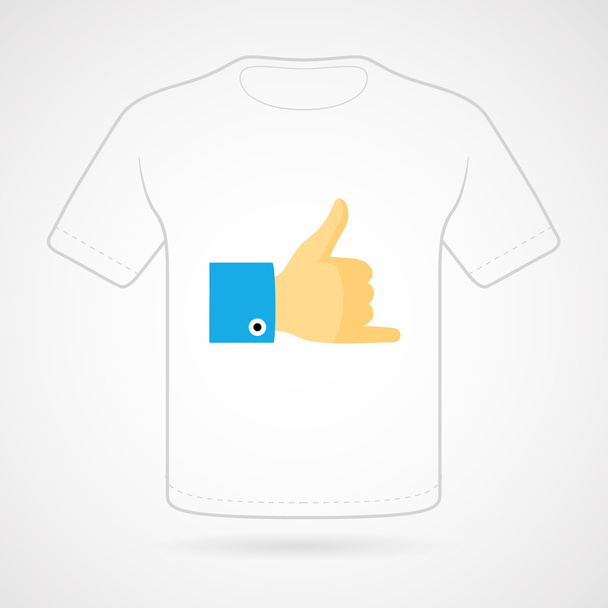 T-shirt with funny print on white background. Vector  print. - Vector, Image