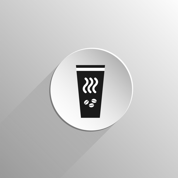 plastic Cup with hot coffee icon - Vector, Image
