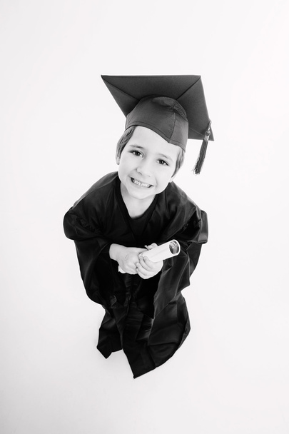 Little boy, just graduated student. - Фото, изображение