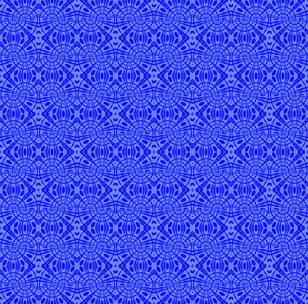 Seamless ellipses and diamond pattern blue - Fotoğraf, Görsel