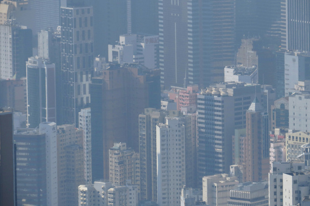Stadtarchitektur in Hongkong am Tag - Foto, Bild