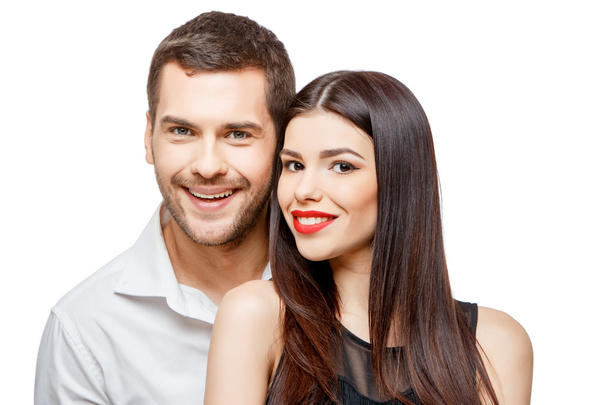Portrait of a beautiful young happy smiling couple - Foto, immagini
