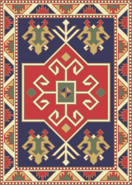 armenian carpets and rugs - Vector, Image