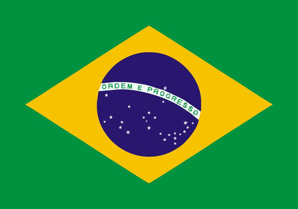 Brasilianische Flagge - Vektor, Bild