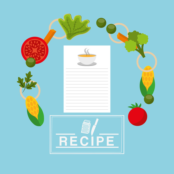 cooking recipe design - Vector, Image