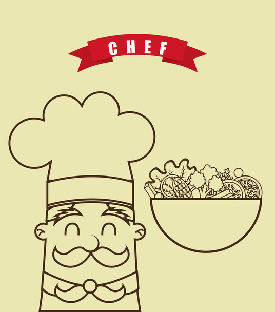 people cooking design - Vector, Image
