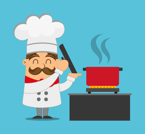 people cooking design - Vector, Image