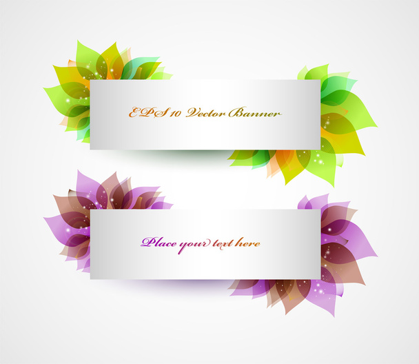 Set of spring banners - Vector, Image