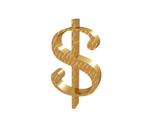 3d Dollar Symbol Gold - Foto, Bild