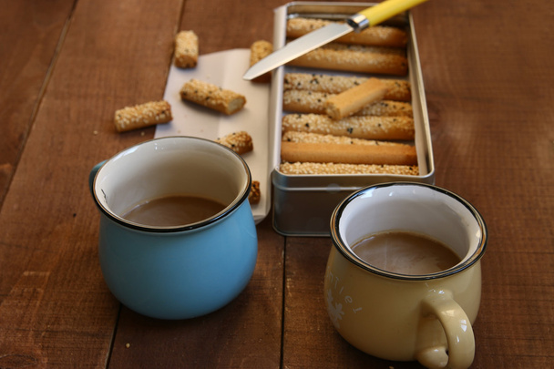 kurabiye ve kahve Kupası - Fotoğraf, Görsel
