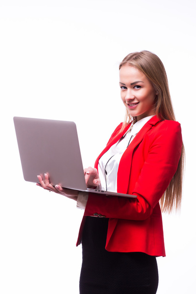 Geschäftsfrau benutzt Laptop - Foto, Bild