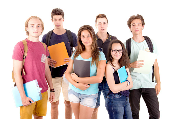 group of teenagers posing - Zdjęcie, obraz