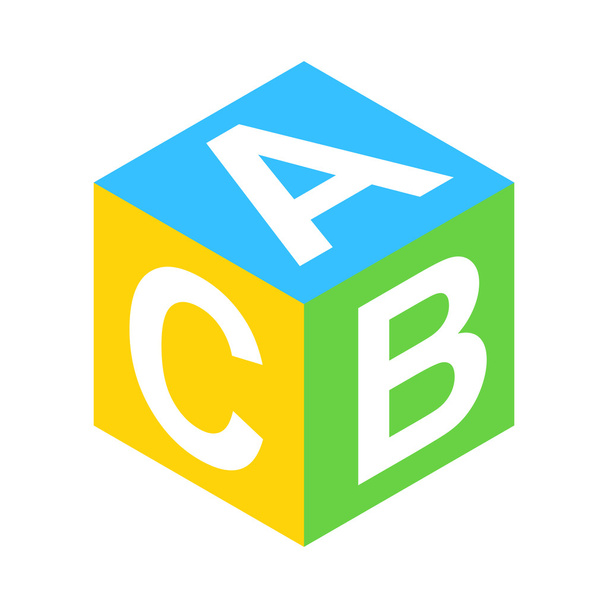 Bloc ABC isométrique icône 3d
 - Vecteur, image