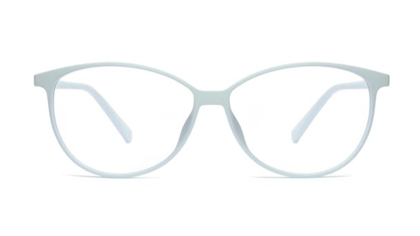 Gafas aisladas sobre fondo blanco - Metraje, vídeo