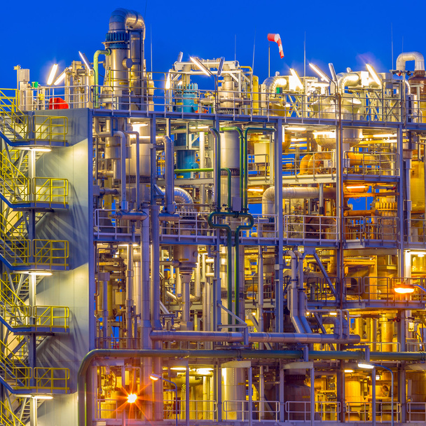 Detail of a Chemical plant in twilight - Photo, Image