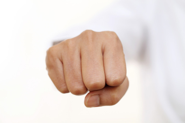 Punch fist isolated on white background - Photo, Image
