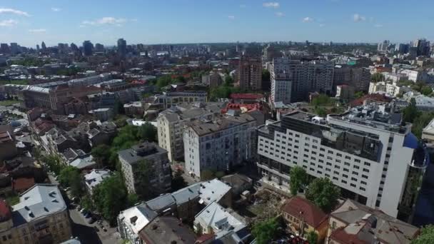 Aerial Kyiv megtekintése Sophia Cathedral, Ukrajna. Sophia tértől. Aerail városrészek - Felvétel, videó