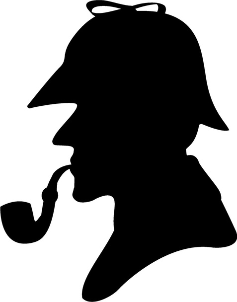 silhouette pipe smoker - Fotoğraf, Görsel