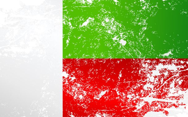 Bandera de Madagascar Grunge textura - Vector, imagen