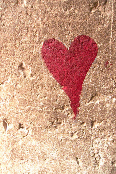 Piros szív graffiti - Fotó, kép