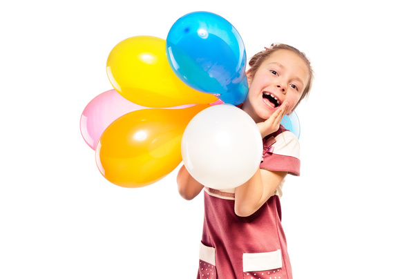Girl with balloons - Фото, изображение