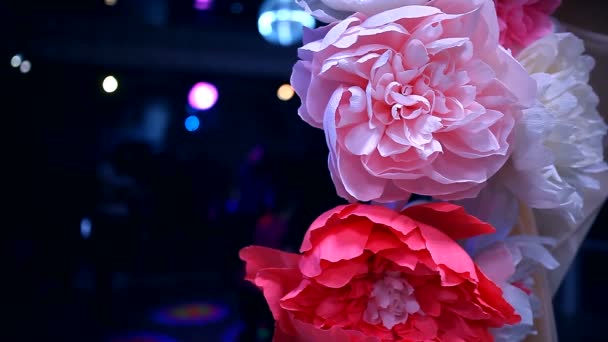 mesterséges virágok nyaralni hátsó villogó fény lámpa - Felvétel, videó