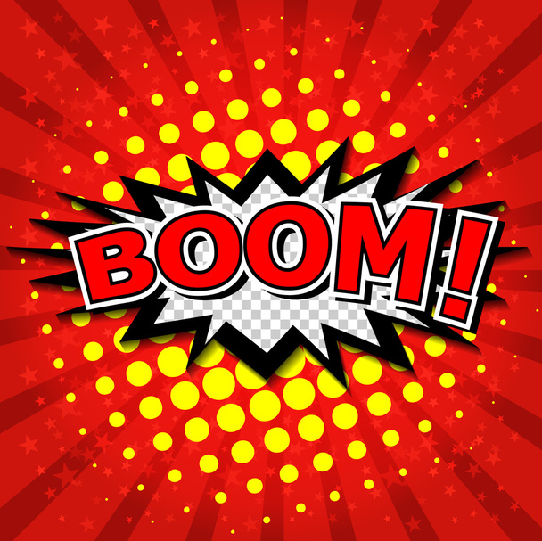 Boom! - Comic Speech Bubble, Cartoon - Vector, Image