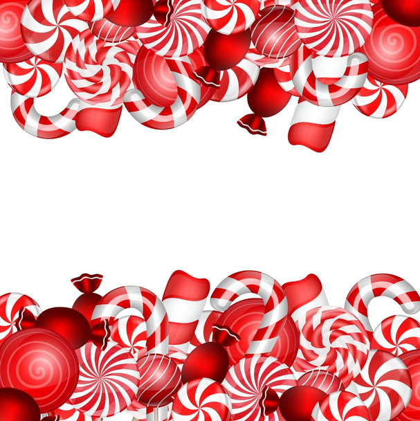 Γλυκό πανό με το γλειφιτζούρι και καραμέλες από ζαχαροκάλαμο - Διάνυσμα, εικόνα