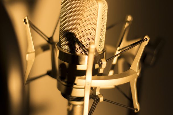 Audio-opname vocal studio stem microfoon - Foto, afbeelding