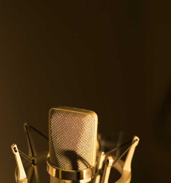 Studio wokalne głosu mikrofonu nagranie audio - Zdjęcie, obraz