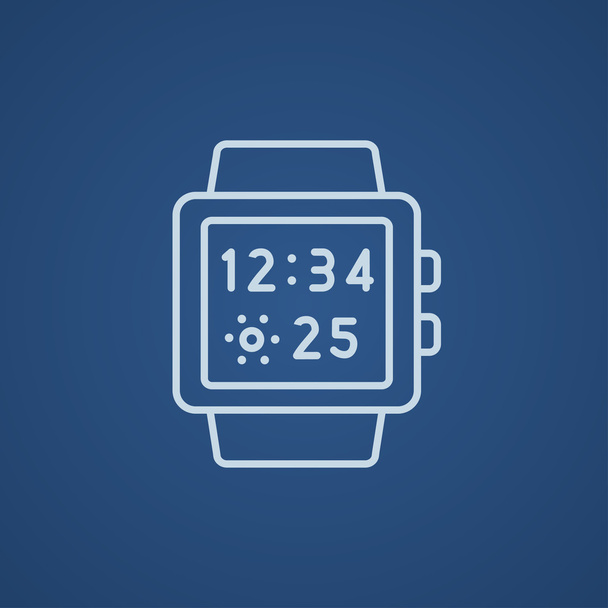 Smartwatch line icon. - Вектор,изображение