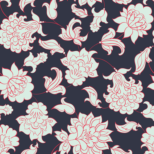 floral ethnic pattern - Vektor, kép