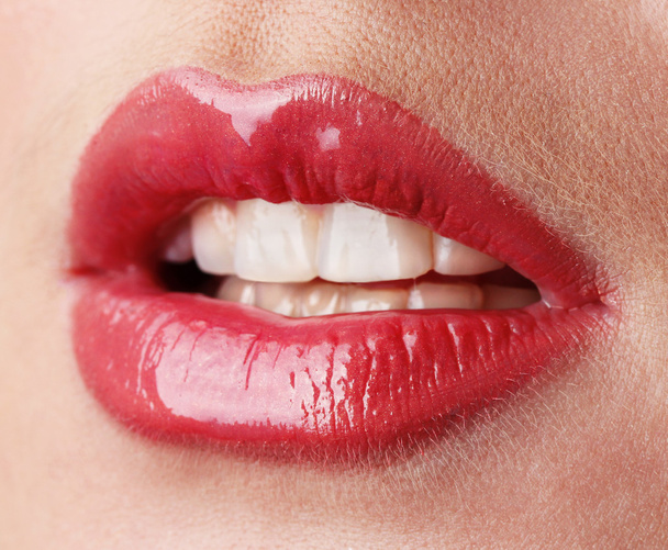 Beautiful make up of gloss lips - 写真・画像
