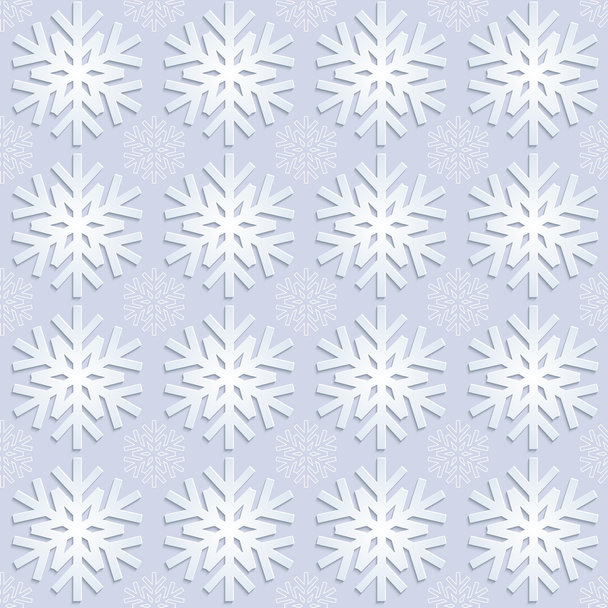 Seamless snowflake pattern - Vector, Image