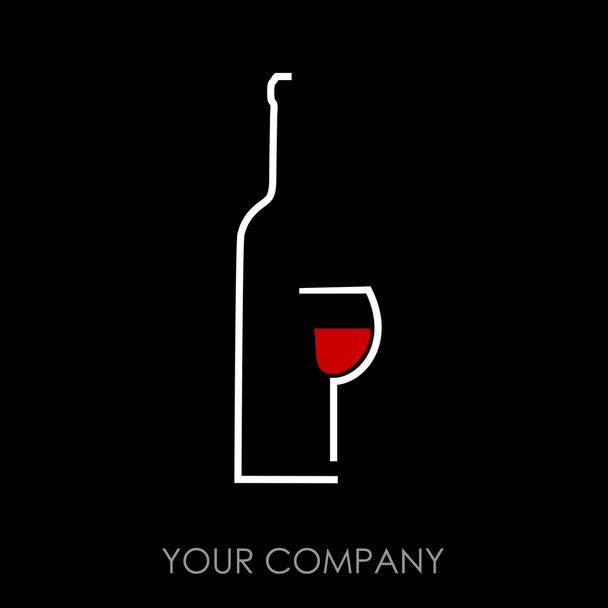 Vector sinal Empresa de vinho
 - Vetor, Imagem