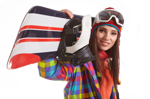 woman in snowboarder suit - 写真・画像