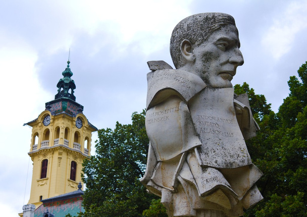 Estátua Szeged e Câmara Municipal
 - Foto, Imagem