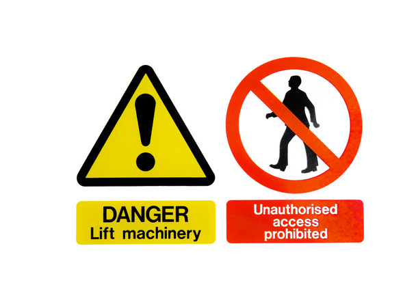 twee gevaar waarschuwingssignalen - Foto, afbeelding