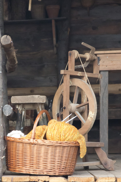 古い織機織り - 写真・画像