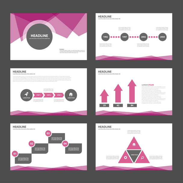 Синяя и черная презентации шаблоны Инфографические элементы Плоский набор дизайн для брошюры реклама листовки маркетинга
 - Вектор,изображение