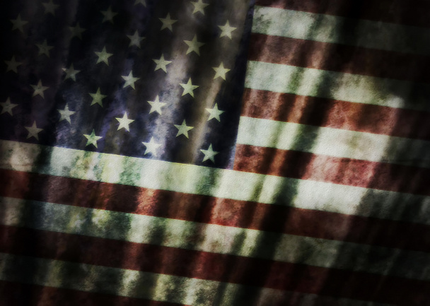 Velho Grunge Bandeira dos EUA
 - Foto, Imagem