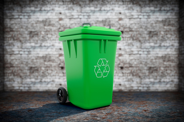 Vihreä roskakori
 - Valokuva, kuva