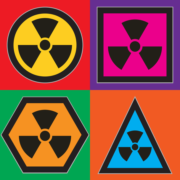 Nukleare Symbole - Vektor, Bild
