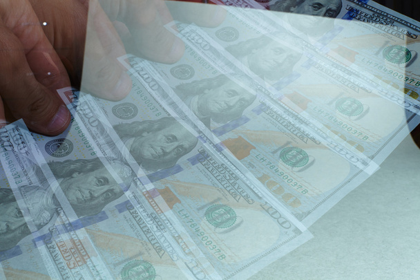 банкноты в долларах, крупным планом
 - Фото, изображение