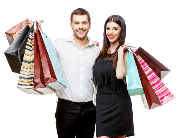 Couple with shopping bags - Photo, image